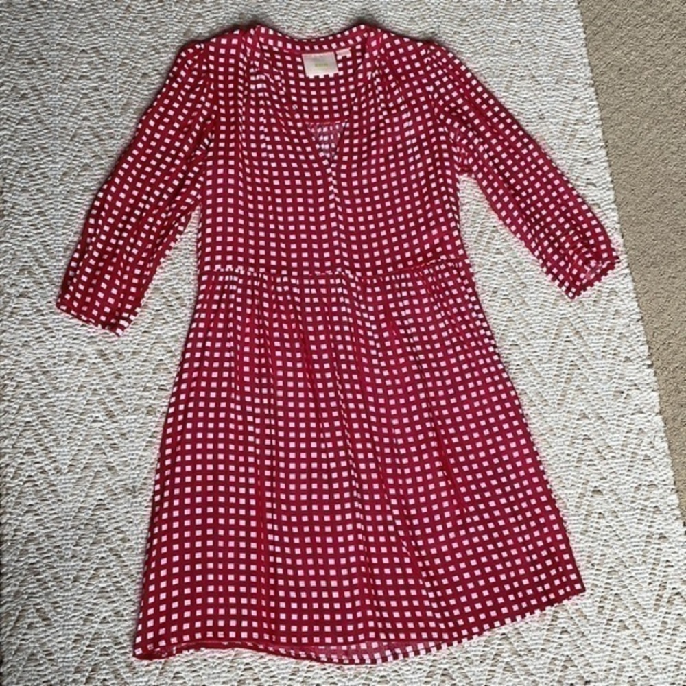 - Maeve by Anthropologie red gingham dress small